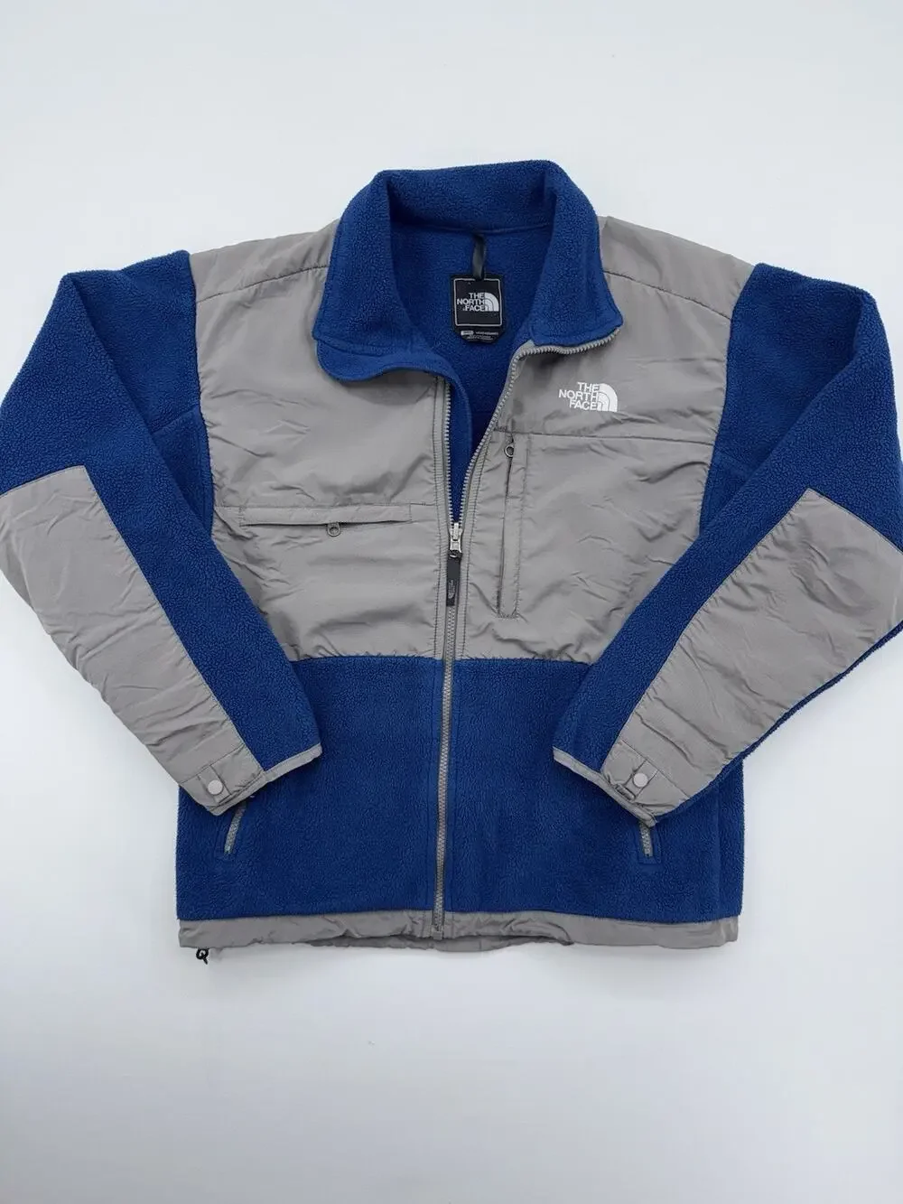 The North Face Denali Polartec Fleece Jacket Vented A193 Grey Blue Men's Small
